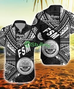 Federated States Of Micronesia Fsm Happy Independence Day Original Vibes Black Federated States Of Micronesia Button Down Hawaiian Shirt Trending Summer Product Photo 1