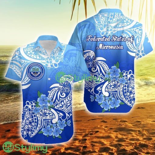 Federated States Of Micronesia Polynesian Floral Tribal Federated States Of Micronesia Button Down Hawaiian Shirt Trending Summer