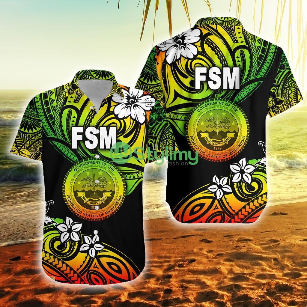 Federated States Of Micronesia Unique Vibes Reggae Federated States Of Micronesia Button Down Hawaiian Shirt Trending Summer 2 Federated States Of Micronesia Unique Vibes Reggae Federated States Of Micronesia Button Down Hawaiian Shirt Trending Summer Product Photo 1