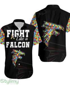 Fight Like A Atlanta Falcons Autism Support Hawaiian Shirt Aloha Shirt for Men Women Product Photo 1