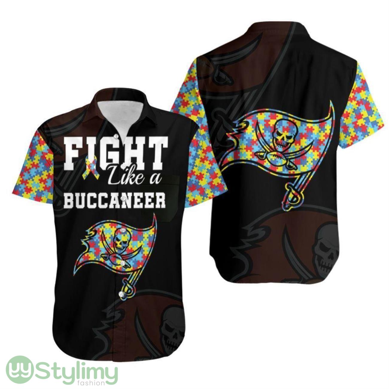 Fight Like A Tampa Bay Buccaneers Autism Support Hawaiian Shirt Aloha Shirt for Men Women 2 Fight Like A Tampa Bay Buccaneers Autism Support Hawaiian Shirt Aloha Shirt for Men Women Product Photo 1