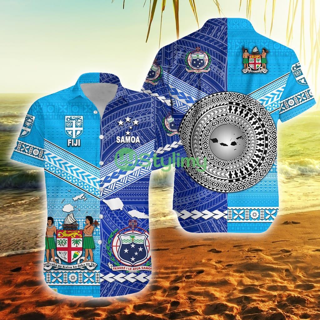 Fiji And Samoa Together Samoa Button Down Hawaiian Shirt Trending Summer 2 Fiji And Samoa Together Samoa Button Down Hawaiian Shirt Trending Summer Product Photo 1