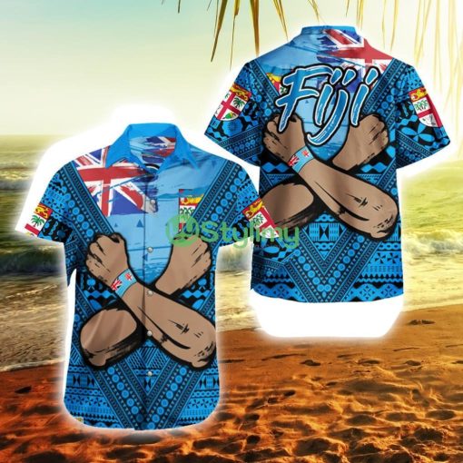 Fiji Bula Flag Beach Shirt Fiji Button Down Hawaiian Shirt Trending Summer Product Photo 1