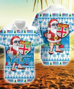 Fiji Christmas Cool Santa Claus Fiji Button Down Hawaiian Shirt Trending Summer Product Photo 1