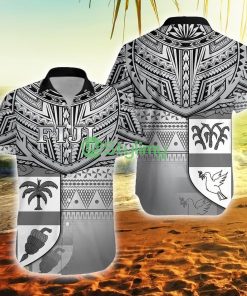 Fiji Creative Love Country Version Black Fiji Button Down Hawaiian Shirt Trending Summer Product Photo 1