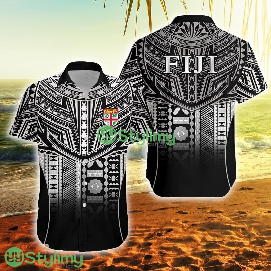 Fiji Faithful Version Black Fiji Button Down Hawaiian Shirt Trending Summer 1 Fiji Faithful Version Black Fiji Button Down Hawaiian Shirt Trending Summer Product Photo 1