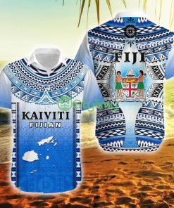 Fiji Kaiviti Fijian Special Tapa Pattern Fiji Button Down Hawaiian Shirt Trending Summer Product Photo 1