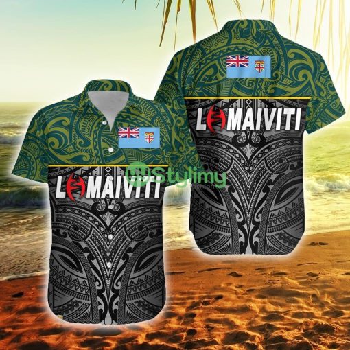 Fiji Lomaiviti Rugby Original Style Fiji Button Down Hawaiian Shirt Trending Summer Product Photo 1