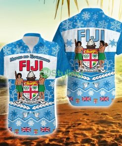 Fiji Masi Tapa Christmas Vibe Fiji Button Down Hawaiian Shirt Trending Summer Product Photo 1