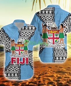 Fiji Polynesian Band Tattoo Fiji Button Down Hawaiian Shirt Trending Summer Product Photo 1