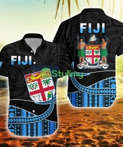 Fiji Polynesian Featured Fijian Lovers Fiji Button Down Hawaiian Shirt Trending Summer Product Photo 1