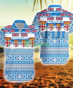 Fiji Polynesian Fijian Tropical Flowers Fiji Button Down Hawaiian Shirt Trending Summer Product Photo 1
