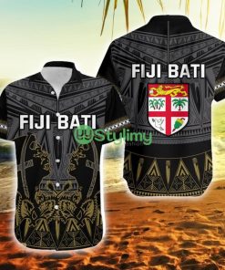 Fiji Rugby Bati Fijian Coat Of Arms Tapa Pattern Fiji Button Down Hawaiian Shirt Trending Summer Product Photo 1