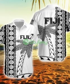 Fiji Rugby Coconut Tree With Tapa Pattern Fiji Button Down Hawaiian Shirt Trending Summer Product Photo 1
