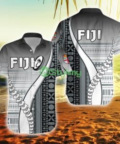 Fiji Rugby Confident Polynesian Fiji Button Down Hawaiian Shirt Trending Summer Product Photo 1