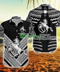 Fiji Rugby Sydney Nadroga Navosa Stallions Creative Style Black Fiji Button Down Hawaiian Shirt Trending Summer Product Photo 1