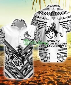 Fiji Rugby Sydney Nadroga Navosa Stallions Creative Style White Fiji Button Down Hawaiian Shirt Trending Summer Product Photo 1