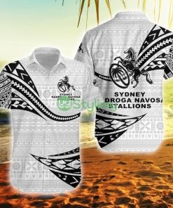 Fiji Rugby Sydney Nadroga Navosa Stallions Unique Version White Fiji Button Down Hawaiian Shirt Trending Summer Product Photo 1