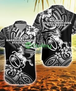 Fiji Rugby Sydney Nadroga Navosa Stallions Unique Vibes Black Fiji Button Down Hawaiian Shirt Trending Summer Product Photo 1