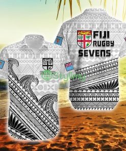 Fiji Sevens Rugby Fijian 7s Tapa Polynesian Art Fiji Button Down Hawaiian Shirt Trending Summer Product Photo 1