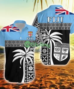 Fiji Tapa Coconut Tree Fiji Button Down Hawaiian Shirt Trending Summer Product Photo 1