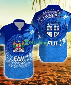 Fiji Tapa Tribal Coconut Tree Fiji Button Down Hawaiian Shirt Trending Summer Product Photo 1
