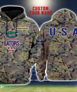 Florida Gators 3D Printing Army Camo Pattern Unisex Hoodies Custom Name For Fans Product Photo 1