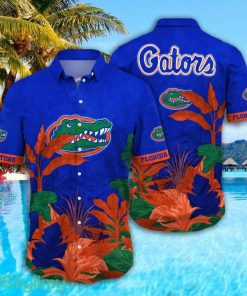 Florida Gators NCAA2 Tropical Leaves Pattern Hawaiian Shirt For Fans Product Photo 1
