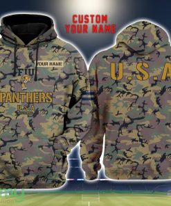 Florida International Panthers 3D Printing Army Camo Pattern Unisex Hoodies Custom Name For Fans Product Photo 1