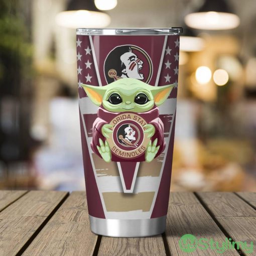 Florida State Seminoles Baby Yoda 3D Tumbler Unique Gift For Fans Product Photo 2