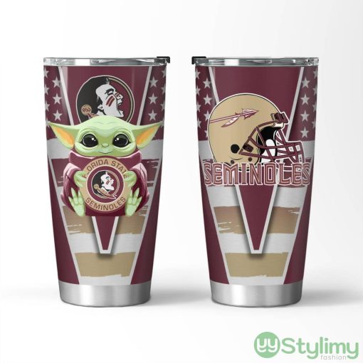 Florida State Seminoles Baby Yoda 3D Tumbler Unique Gift For Fans Product Photo 1