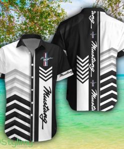 Ford-Mustang White Hawaiian Shirt Shorts Sleeve Beach Shirt Custom Name Product Photo 1