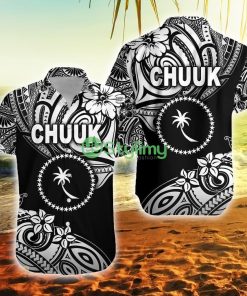Fsm Chuuk Unique Vibes Black Federated States Of Micronesia Button Down Hawaiian Shirt Trending Summer Product Photo 1