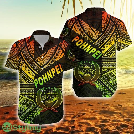 Fsm Pohnpei Original Style Reggae Federated States Of Micronesia Button Down Hawaiian Shirt Trending Summer