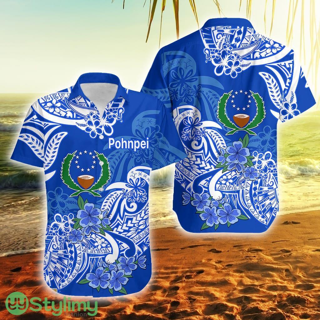 Fsm Pohnpei State Polynesian Floral Tribal Pohnpei Button Down Hawaiian Shirt Trending Summer 1 Fsm Pohnpei State Polynesian Floral Tribal Pohnpei Button Down Hawaiian Shirt Trending Summer Product Photo 1