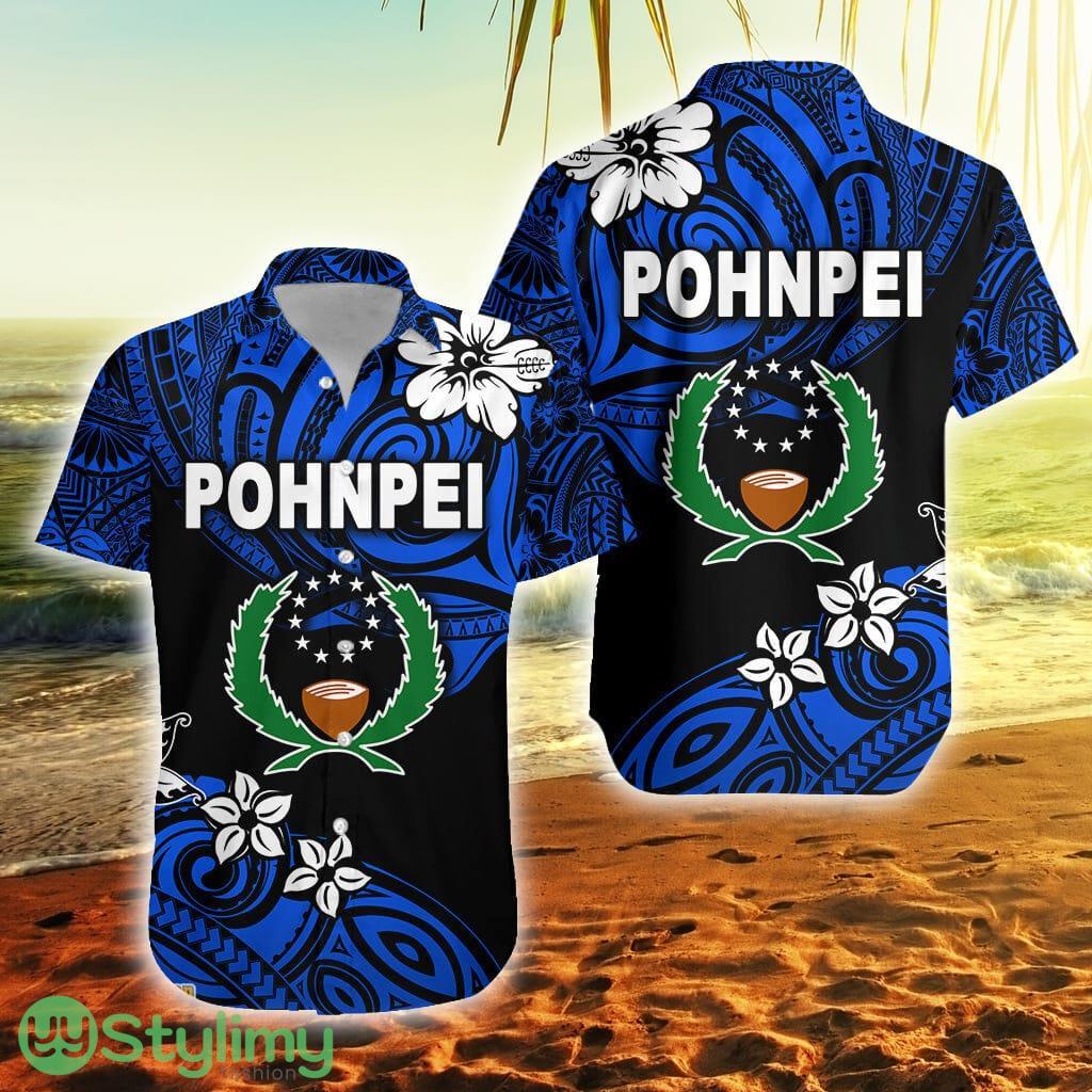 Fsm Pohnpei Unique Vibes Blue Pohnpei Button Down Hawaiian Shirt Trending Summer 1 Fsm Pohnpei Unique Vibes Blue Pohnpei Button Down Hawaiian Shirt Trending Summer Product Photo 1