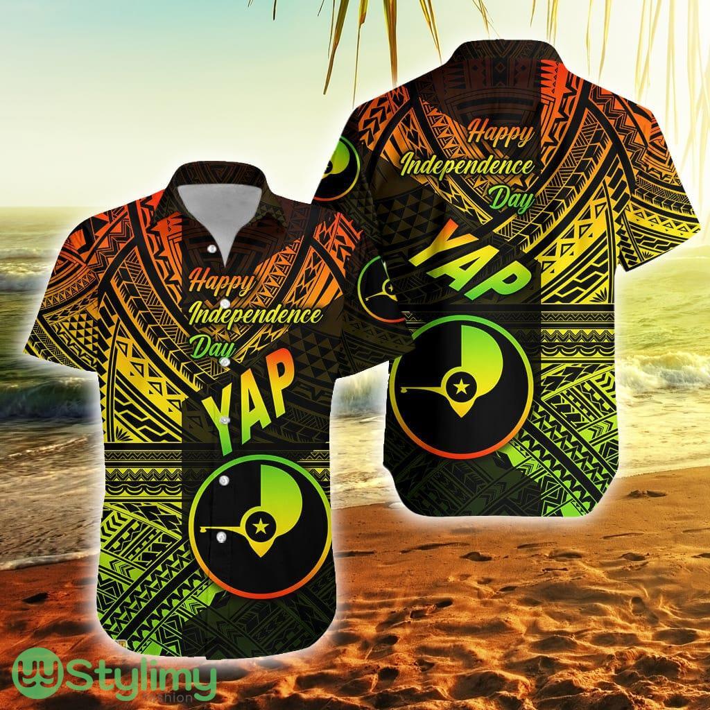 Fsm Yap Happy Independence Day Original Vibes Reggae Yap Button Down Hawaiian Shirt Trending Summer 1 Fsm Yap Happy Independence Day Original Vibes Reggae Yap Button Down Hawaiian Shirt Trending Summer Product Photo 1