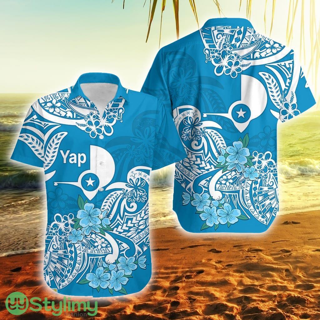 Fsm Yap State Polynesian Floral Tribal Yap Button Down Hawaiian Shirt Trending Summer 1 Fsm Yap State Polynesian Floral Tribal Yap Button Down Hawaiian Shirt Trending Summer Product Photo 1