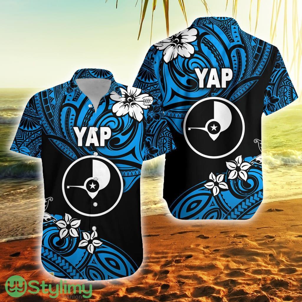 Fsm Yap Unique Vibes Blue Federated States Of Micronesia Button Down Hawaiian Shirt Trending Summer 1 Fsm Yap Unique Vibes Blue Federated States Of Micronesia Button Down Hawaiian Shirt Trending Summer Product Photo 1