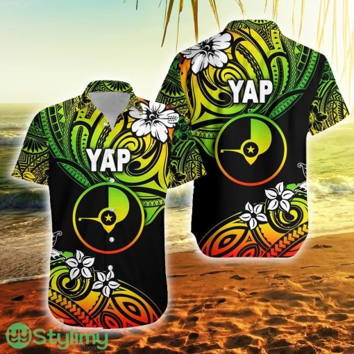 Fsm Yap Unique Vibes Reggae Federated States Of Micronesia Button Down Hawaiian Shirt Trending Summer