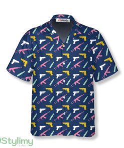 Funky Gun Seamless Pattern Gun Shirts Gun Hawaiian Shirt Product Photo 1