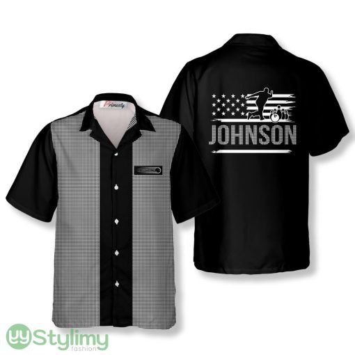 Gingham Print Custom Bowling Hawaiian Shirt Product Photo 1
