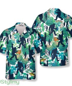 Go Fishing Bigfoot Hawaiian Shirts Product Photo 1
