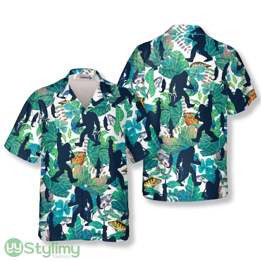 Go Fishing Bigfoot Hawaiian Shirts 2 Go Fishing Bigfoot Hawaiian Shirts Product Photo 1