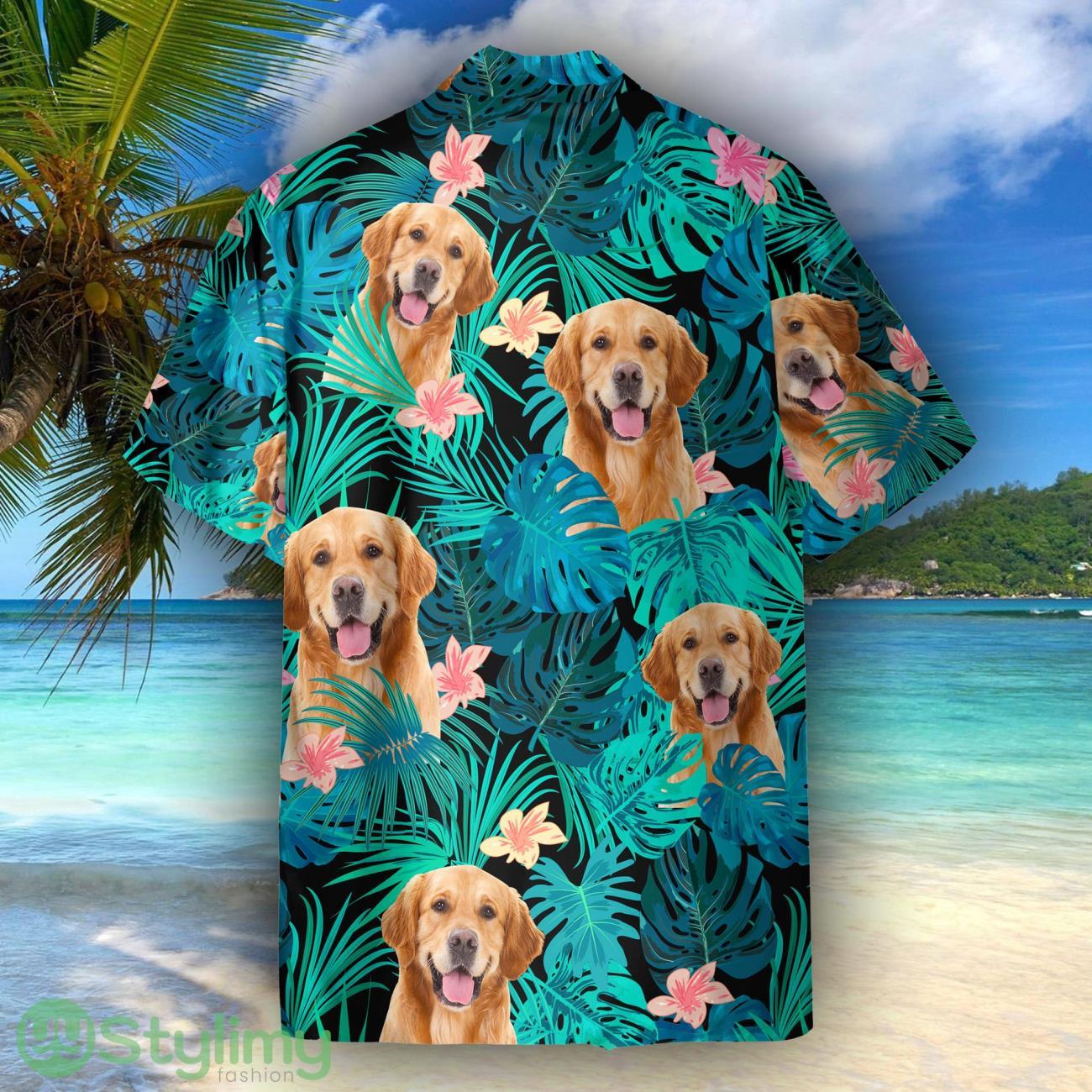 Golden Retriever In Tropical Green Leaves Hawaiian Shirt For Men Women 2 Golden Retriever In Tropical Green Leaves Hawaiian Shirt For Men Women Product Photo 2