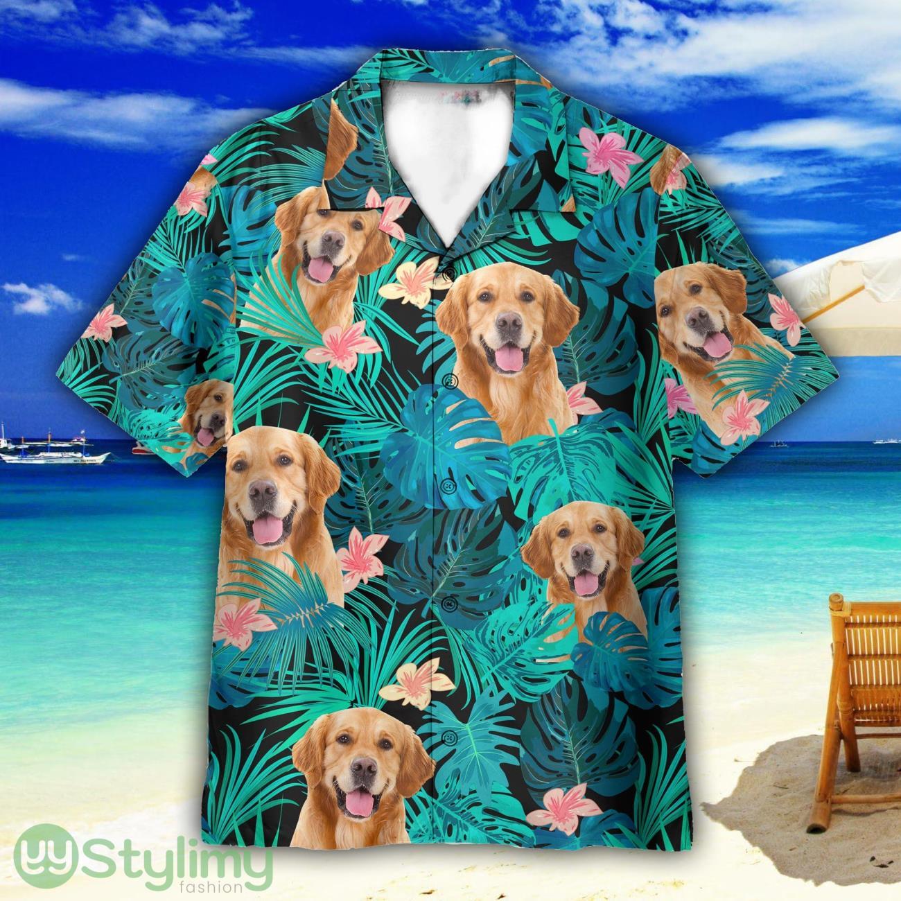 Golden Retriever In Tropical Green Leaves Hawaiian Shirt For Men Women 3 Golden Retriever In Tropical Green Leaves Hawaiian Shirt For Men Women Product Photo 1