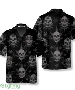 Goth Skull Weed Skull Shirts Skull Hawaiian Shirt Product Photo 1