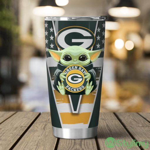 Green Bay Packers Baby Yoda 3D Tumbler Unique Gift For Fans