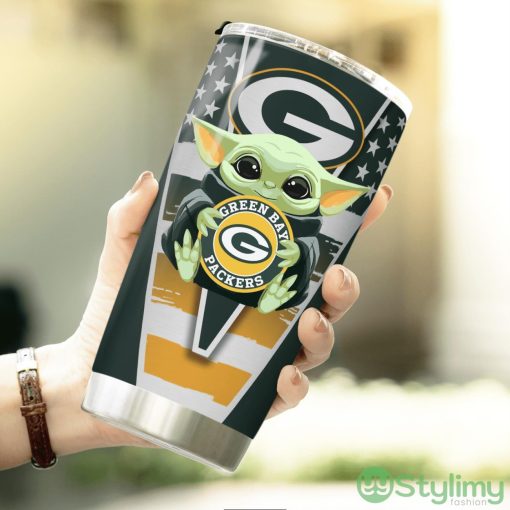 Green Bay Packers Baby Yoda 3D Tumbler Unique Gift For Fans