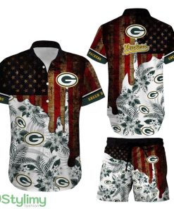 Green Bay Packers Nfl Aloha 3D Hawaiian Shirt And Short Summer Vintage Us Flag Best Gift For Men Women Product Photo 1